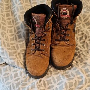 Brahma Women's Diane II Steel Toe Work Boots In Brown Leather